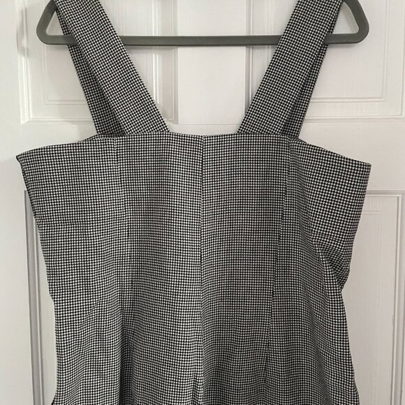 Comme Des Garcons Houndstooth Square-Neck Wool Jumpsuit - Large - Picture 4 of 8